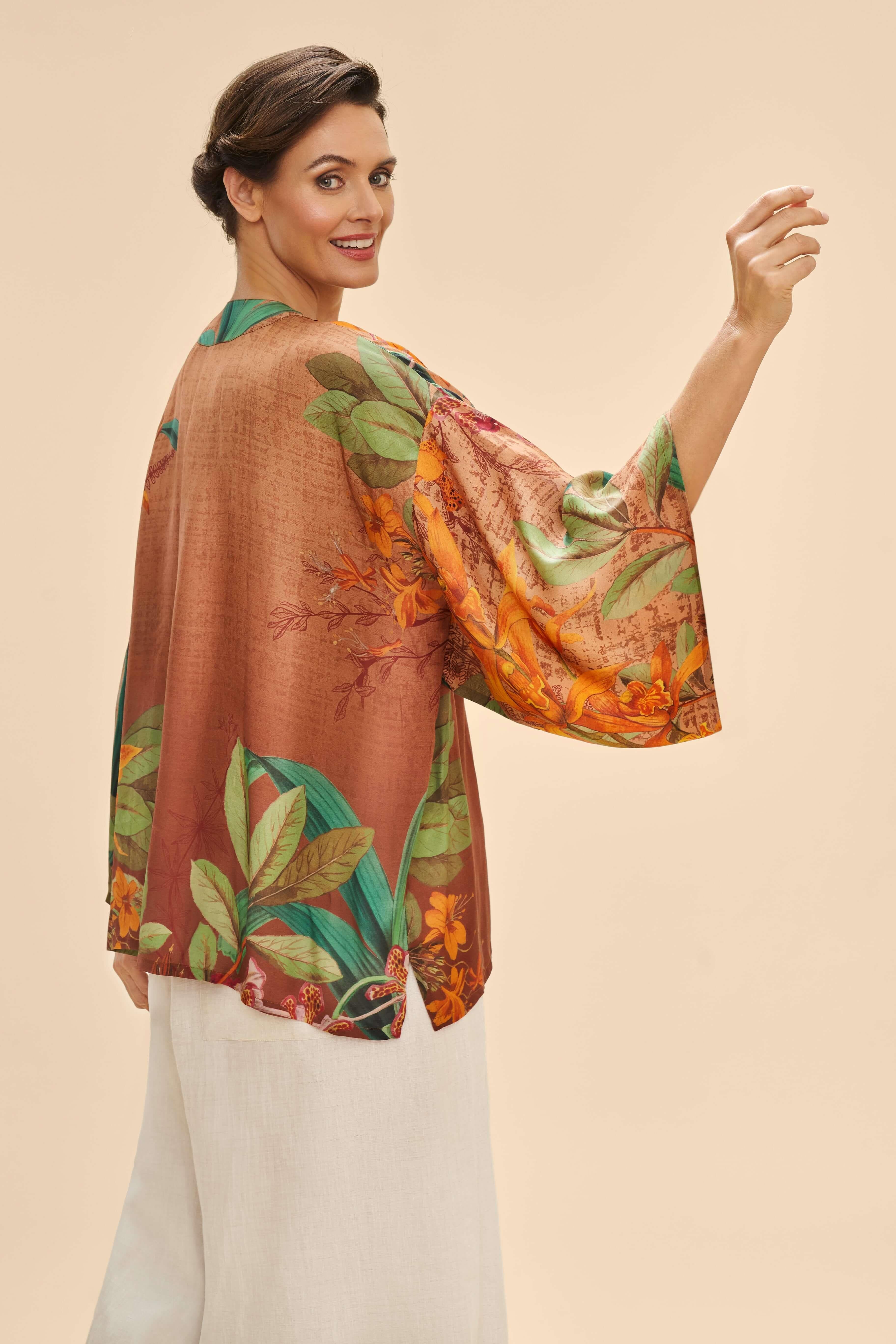 Botany Bliss in Taupe Kimono Jacket