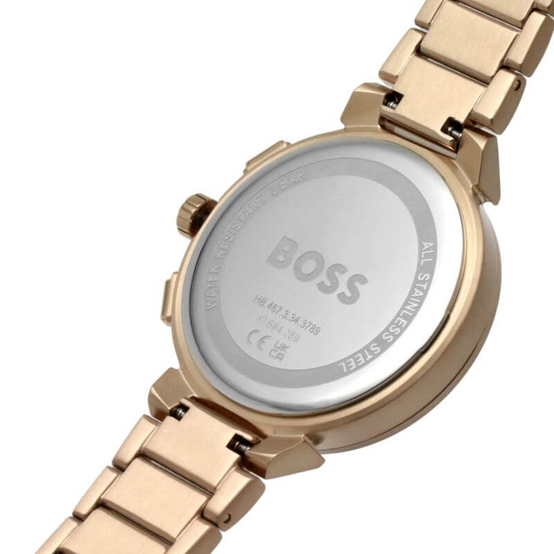 One Rose Chronograph Dial RG Tone Bracelet Strap Ladies Watch