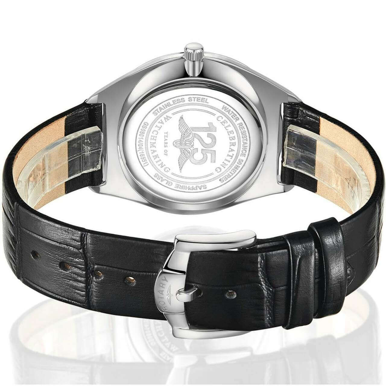 Gents Leather Stainless Steel