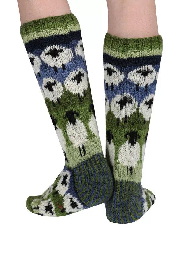 Flock Of Sheep Long Socks