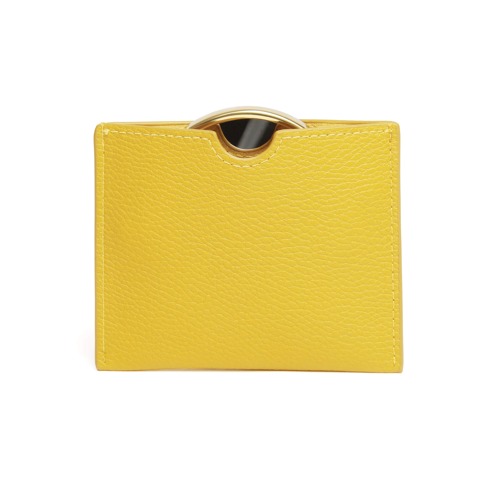 Mirror & Pouch In Ochre - 7x Magnification