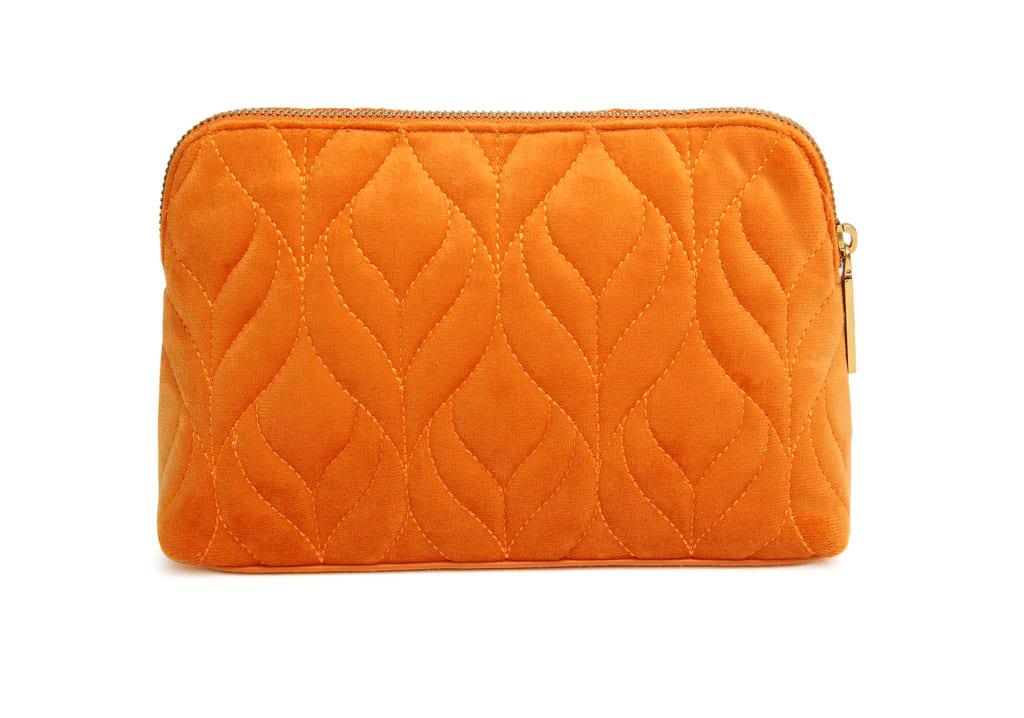 Velvet Make Up Bag- Orange