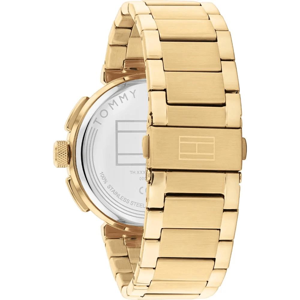 Lorenzo Blue Dial With Gold Plated Bracelet Mens Watch