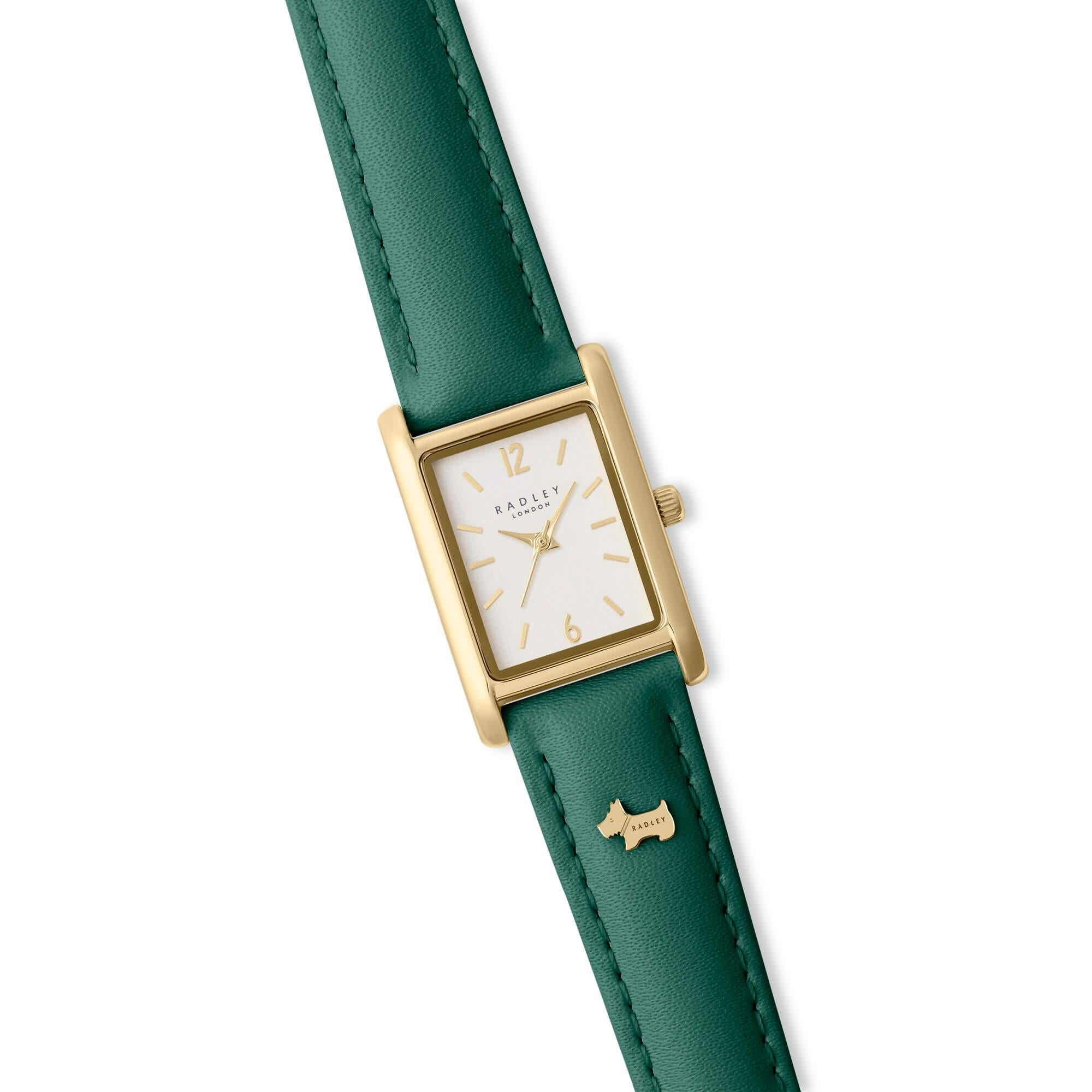 Gold Plated Alpine Leather Strap Watch