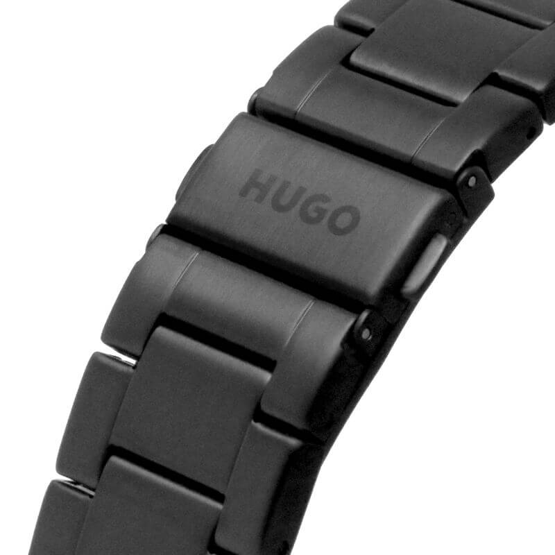 #GRIP Black Dial Black IP Bracelet Strap Gents Watch