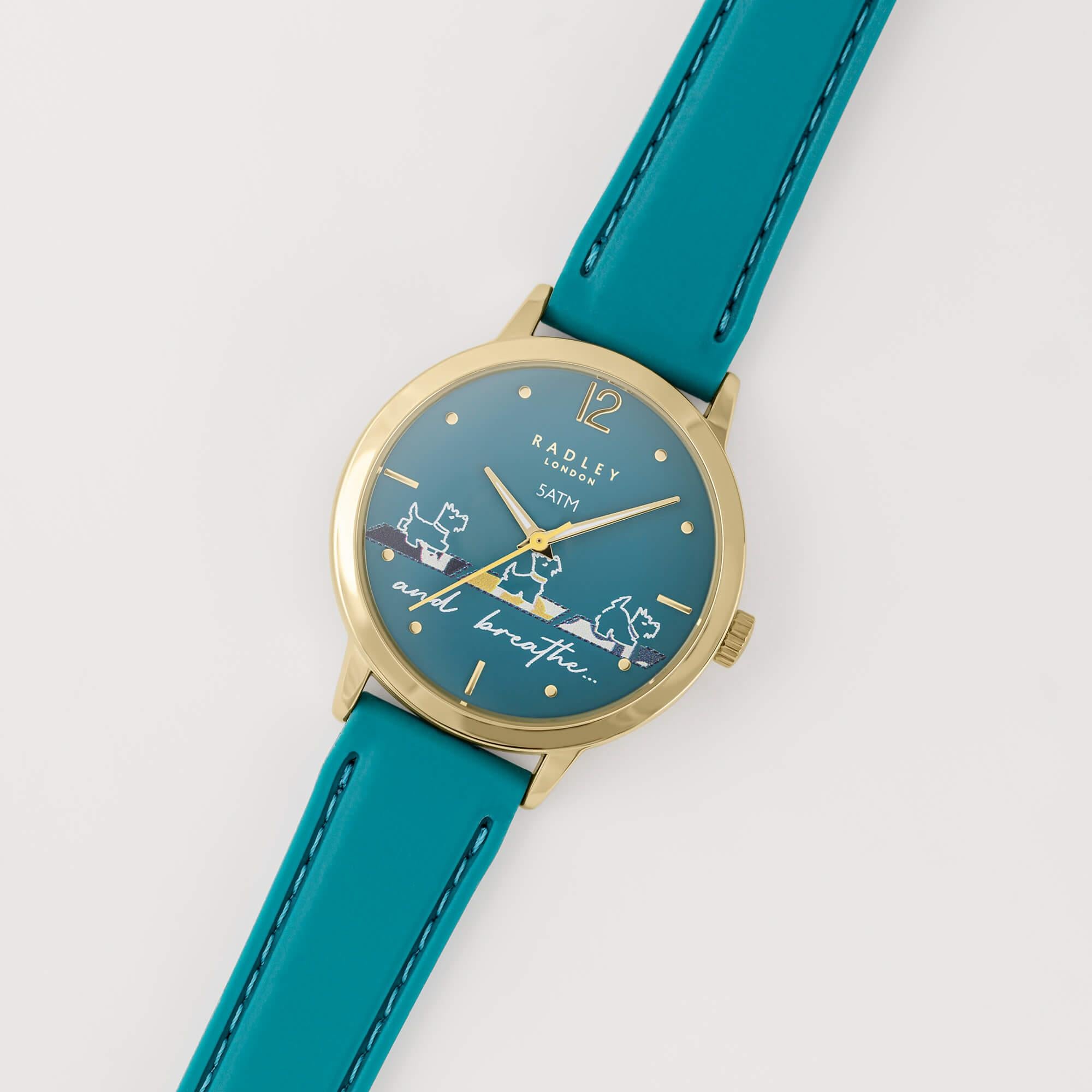 Ladies Yoga Dog Veridgris Silicone Strap Watch