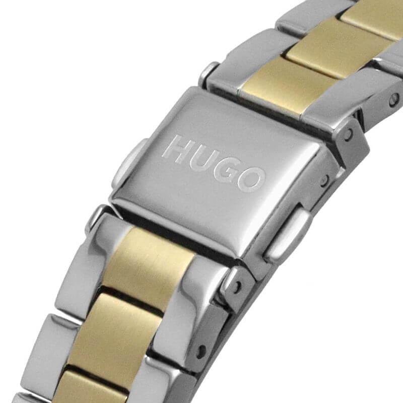 EDGY Grey Multifunctional Dial & Two Tone Bracelet Strap Ladies Watch