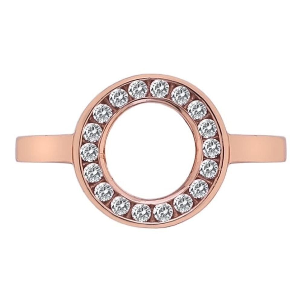 Saturno Rose Gold Plated Sterling Silver Ring