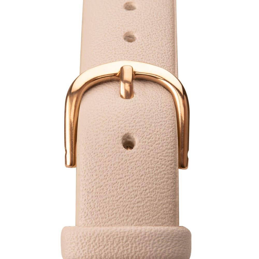 Rose Gold Case With Grey Dial & PU Strap Ladies Classic Watch
