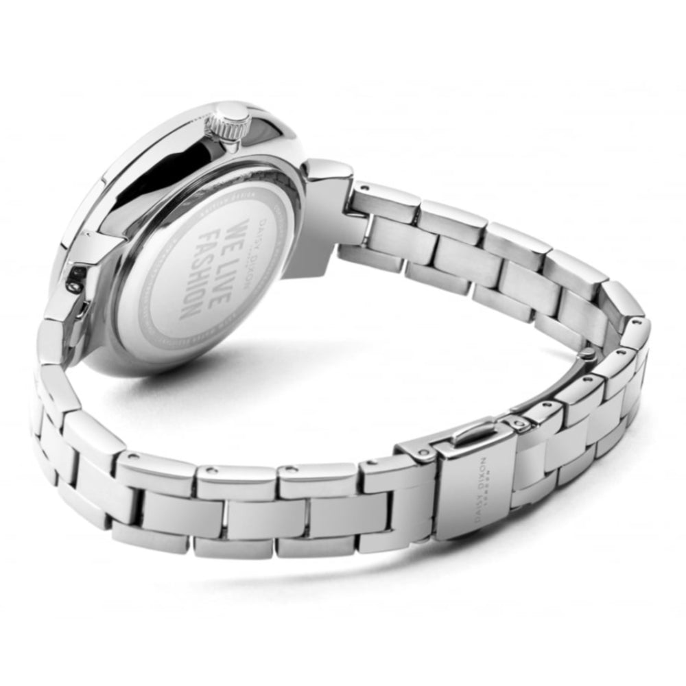 Ava Silver Bracelet With Mixed Finish Dial Silver Case Ladies Watch