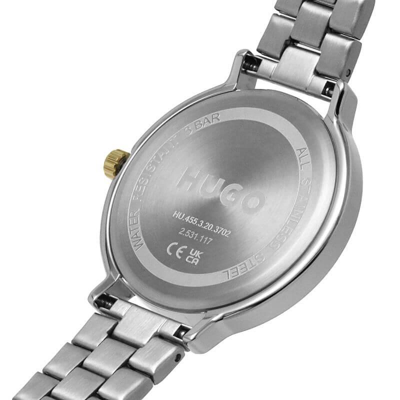 EDGY Grey Multifunctional Dial & Two Tone Bracelet Strap Ladies Watch