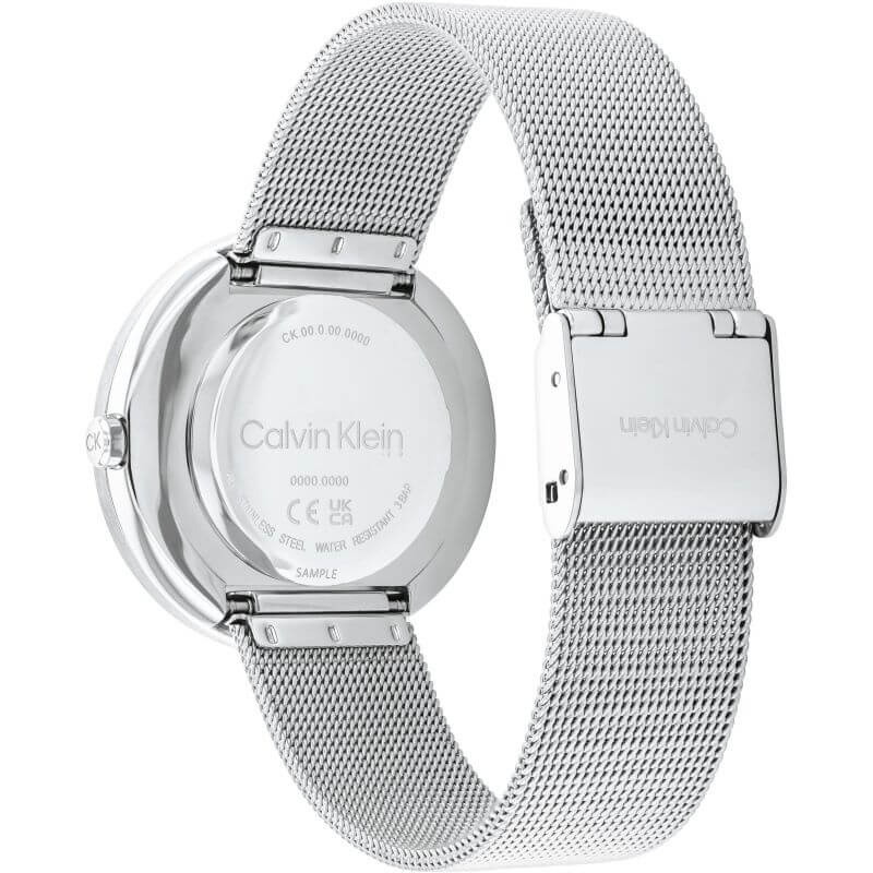 Twisted Bezel Pink Dial SS Mesh Strap Watch