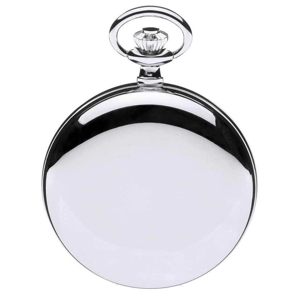 Chrome Plated Mechanical Half Hunter Pocket Watch