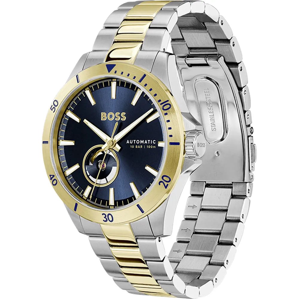 Troper Automatic Blue Dial With TwoTone Bracelet Strap Gents Watch