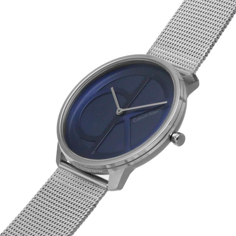 Iconic Blue CK Dial & Steel Mesh Strap Watch