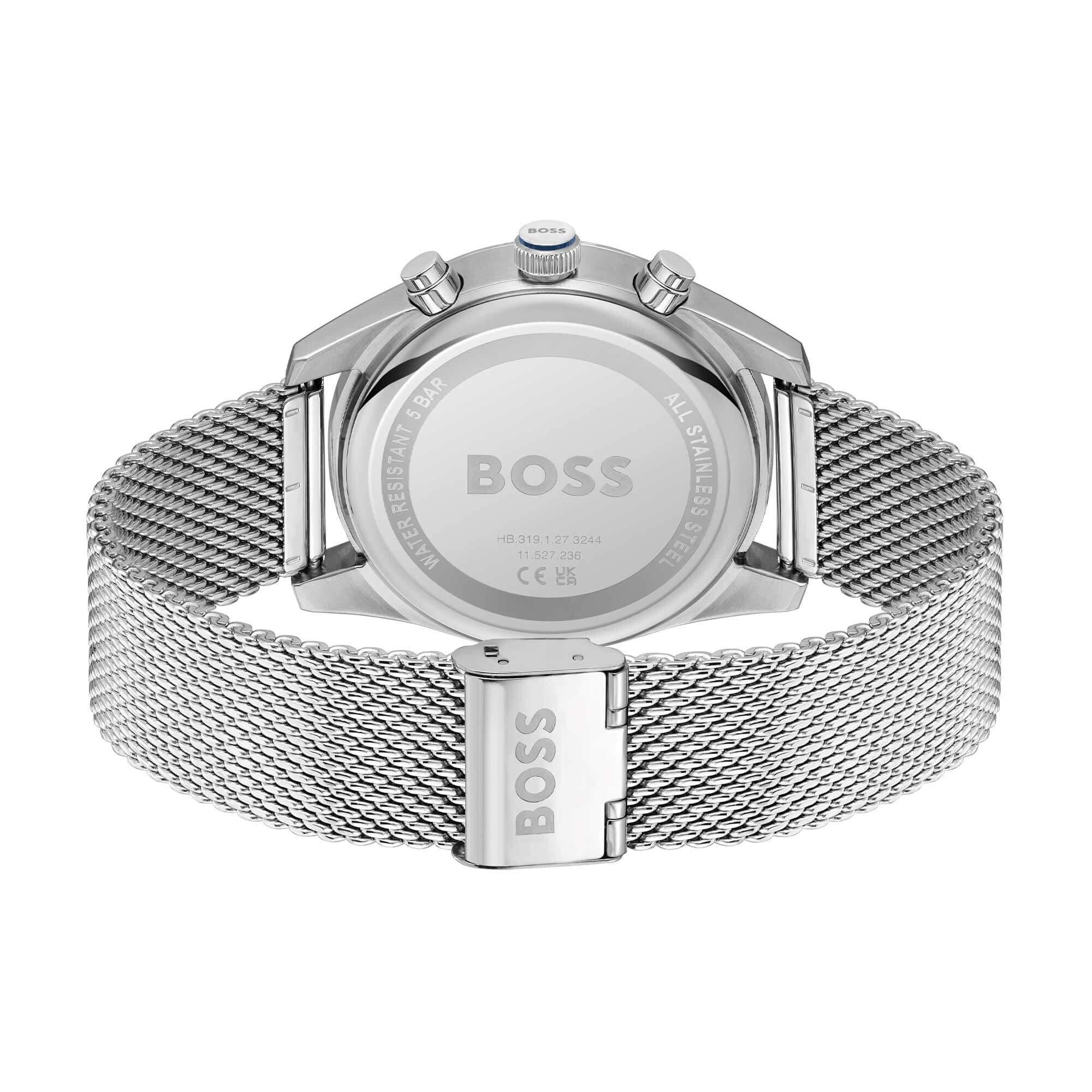 SkyTraveller Blue Dial & SS Mesh Bracelet Mens Watch