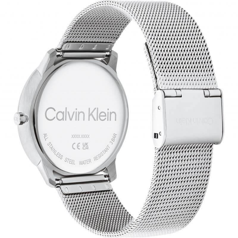 Iconic White CK Dial & Silver Mesh Strap Watch