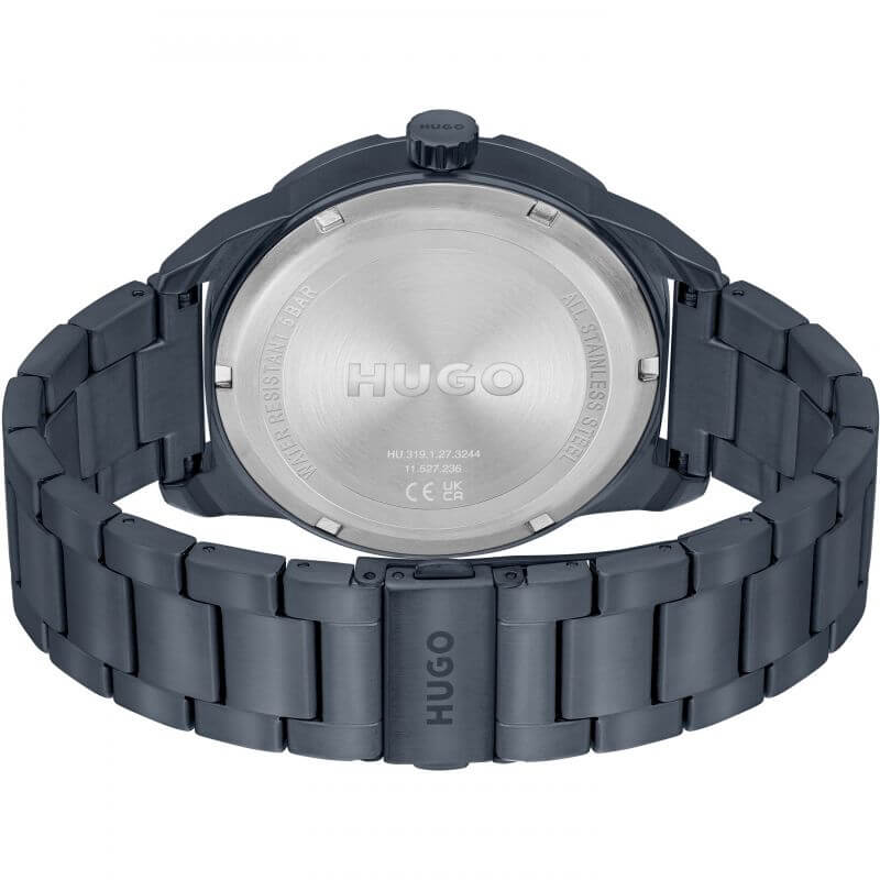 #GRIP Blue Dial  Blue IP Bracelet Strap Watch