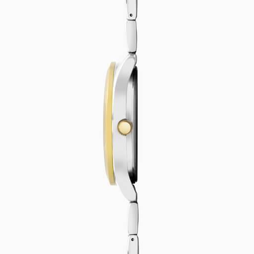 Taylor Black Dial  With Two Tone Case & Stainless Steel Bracelet Men's Watch