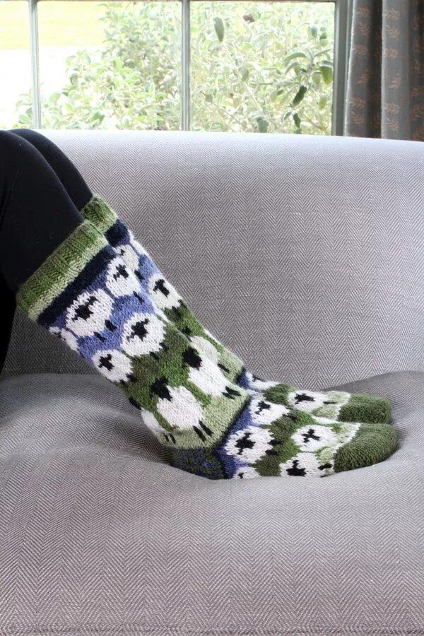 Flock Of Sheep Long Socks