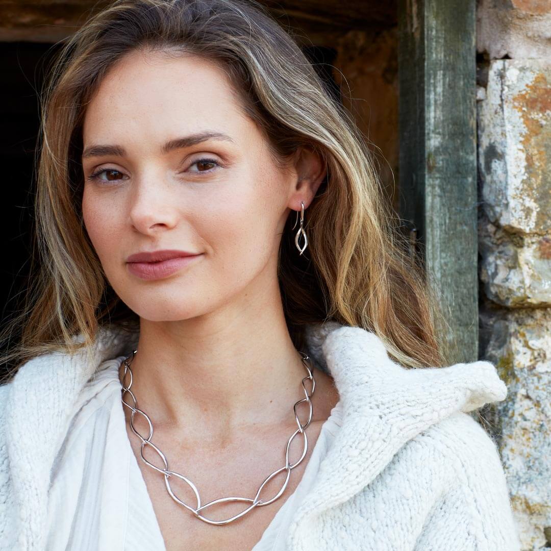 Entwine Twine Twist Link Drop Earrings