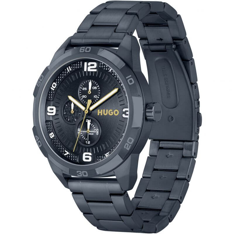 #GRIP Blue Dial  Blue IP Bracelet Strap Watch