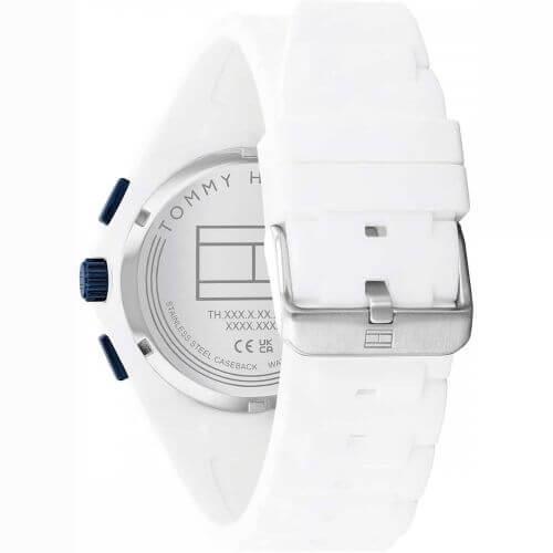 Neo Silver Dial White Silicone Strap Mens Watch