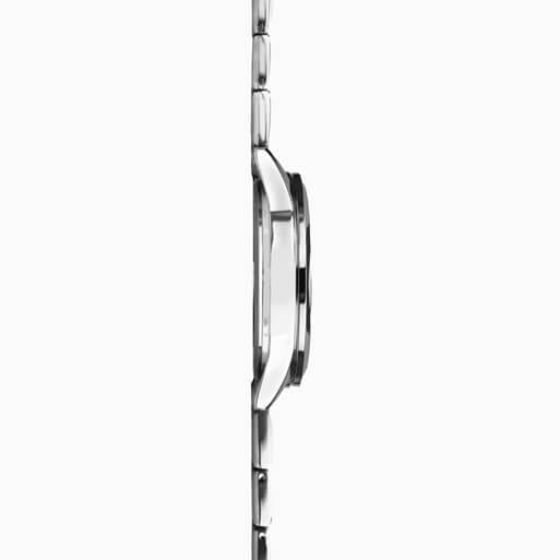 Silver Case With Silver White Dial & Stainless Steel Bracelet Mens Watch