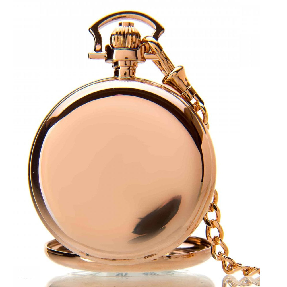 The Windsor - Rose Gold Mechanical Double Half Hunter Pocket Watch