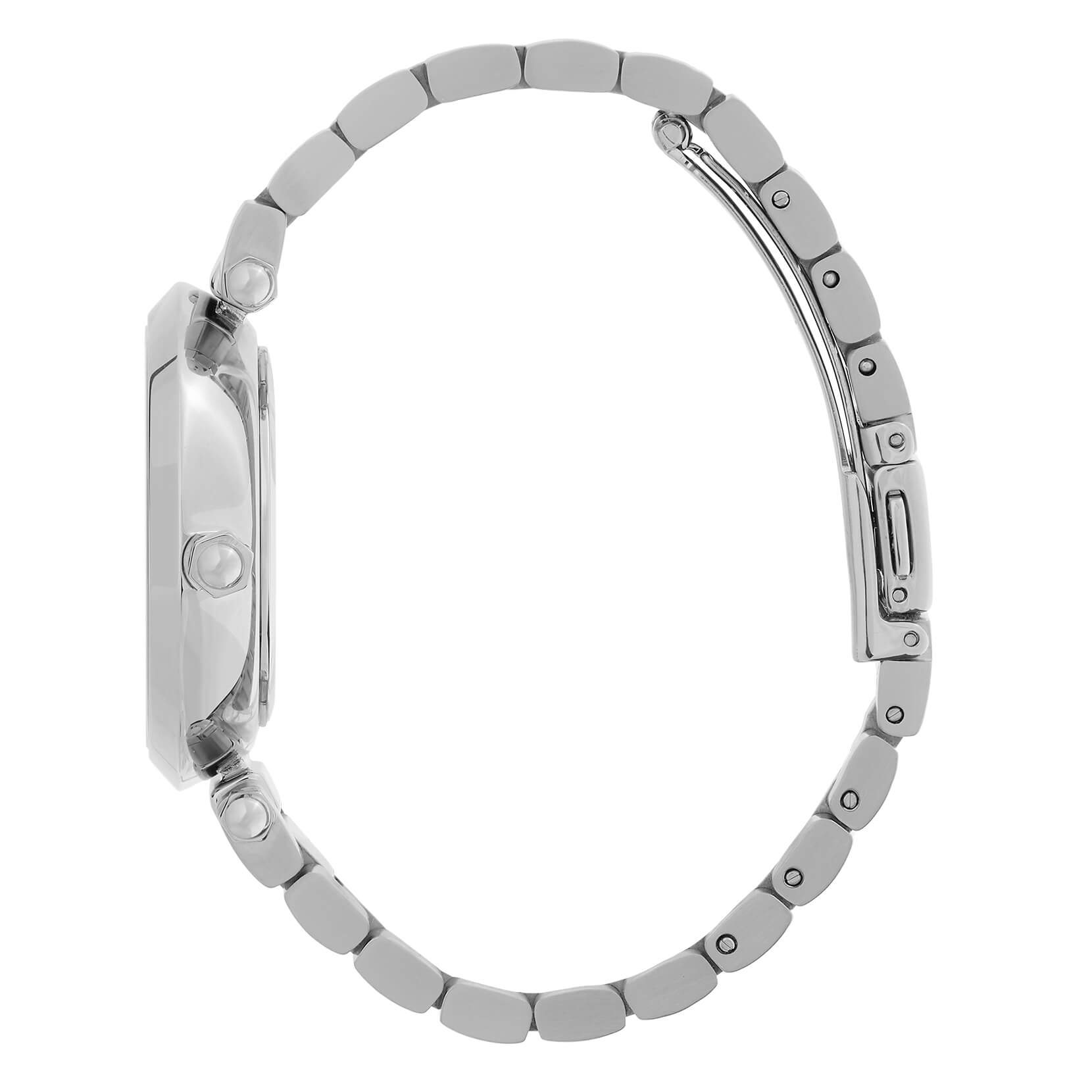 Signature Floral T-Bar White & Silver Bracelet Watch