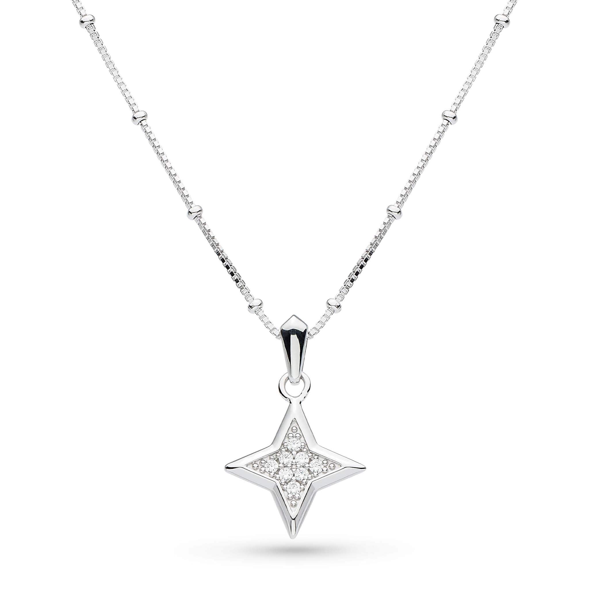 Celeste Astoria Starburst Pave CZ Mini Necklace