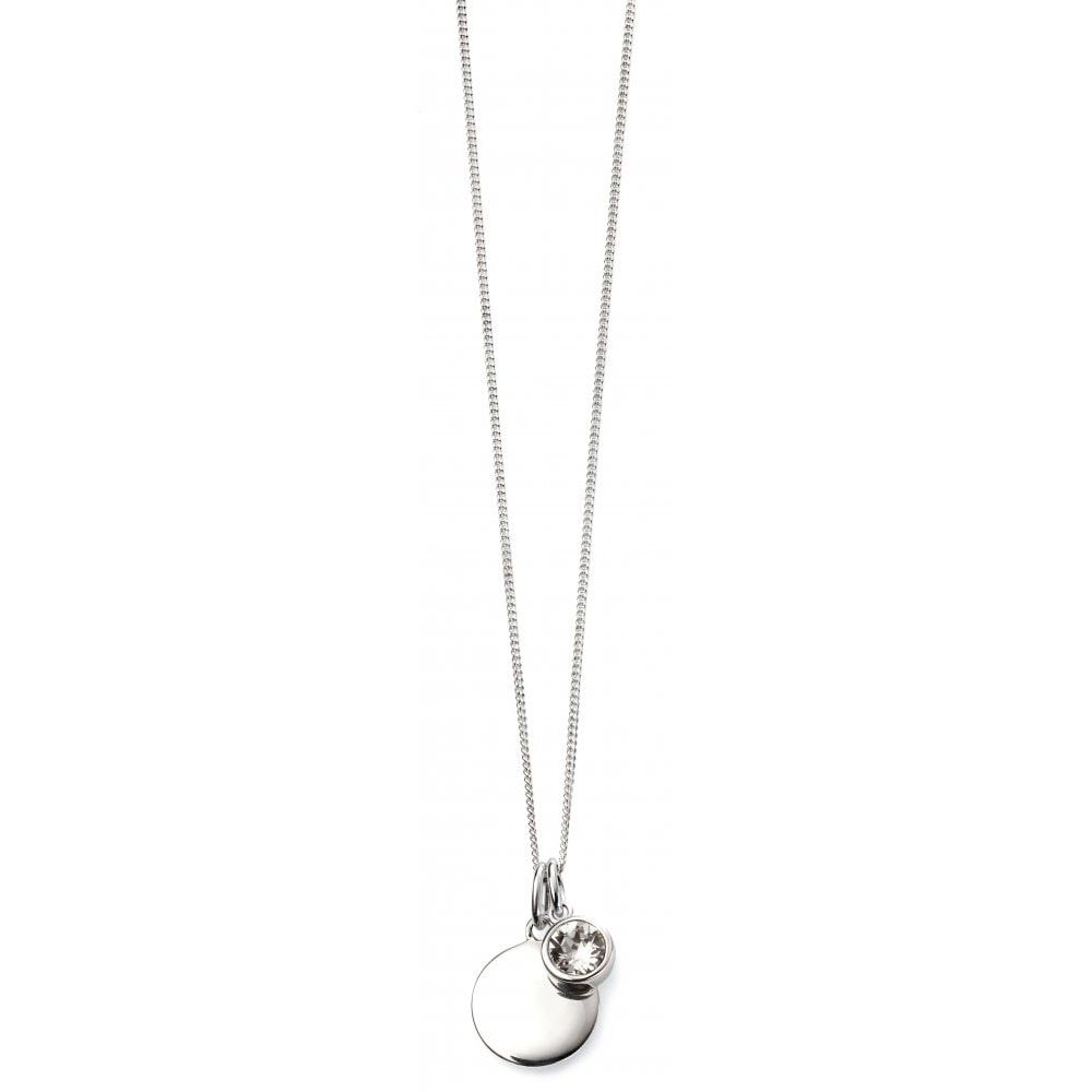 April Birth Stone Sterling Silver Pendant