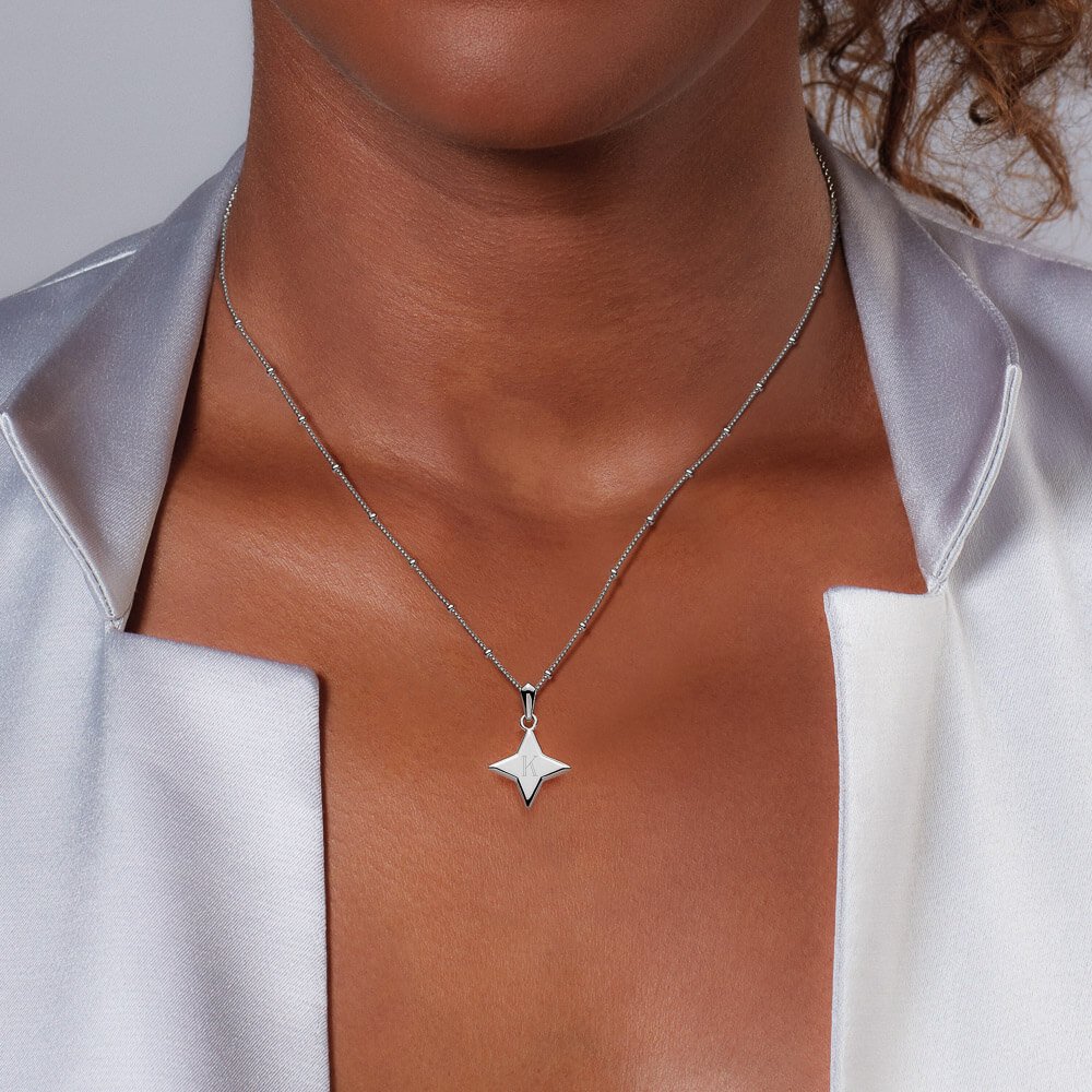 Celeste Astoria Starburst Pave CZ Mini Necklace
