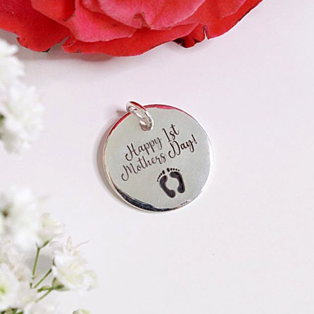 Large 18mm Disc Pendant Necklace
