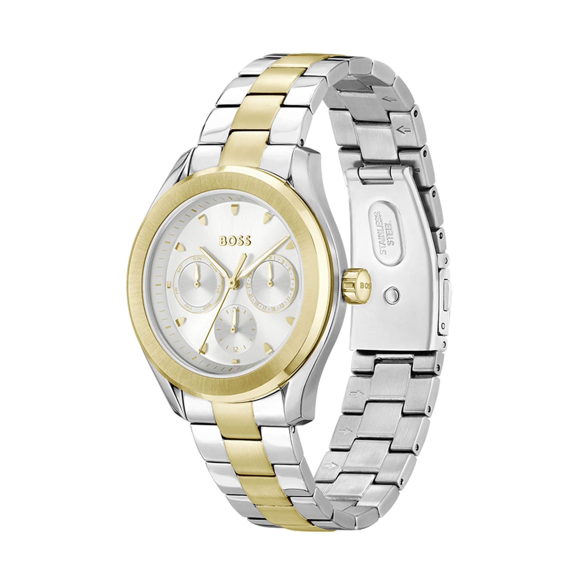 Lida Silver Dial With Two-Tone SS Bracelet Strap Ladies Watch