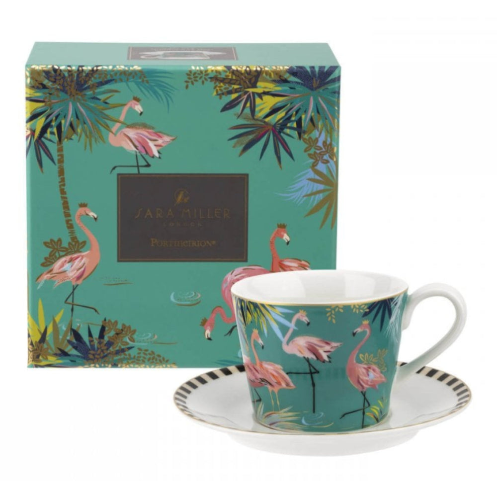 Tahiti Tea Cup & Saucer - Flamingo