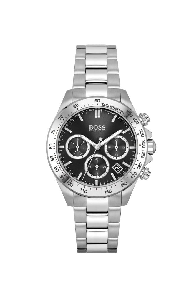 Novia Stainless Steel Black Chronograph Dial Ladies Watch