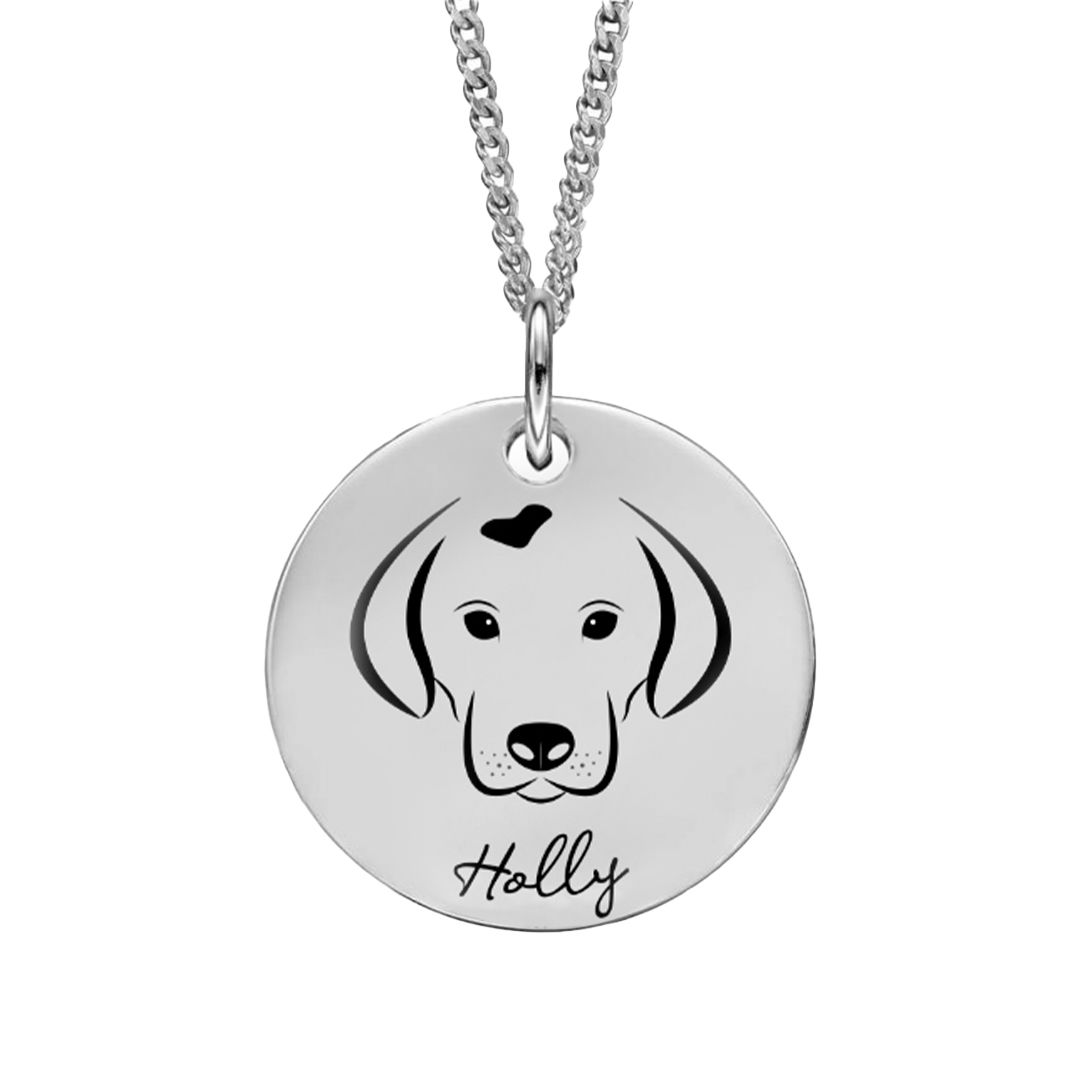 Large 18mm Disc Pendant Necklace
