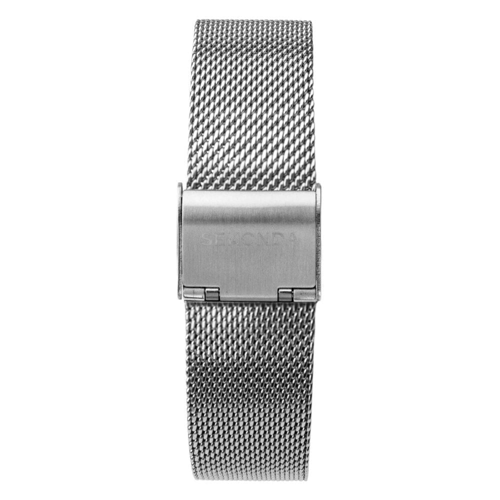 Rose Gold Plated White Stone Set Dial With Steel Mesh Strap Ladies Watch