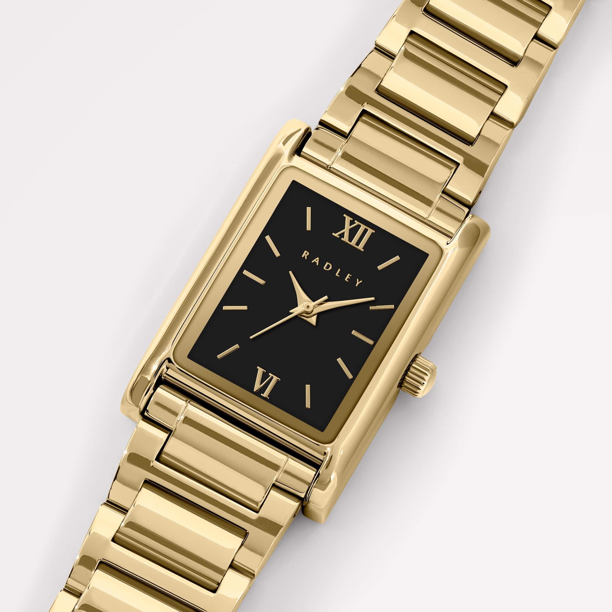 Tank Gold Plated Bracelet Watch