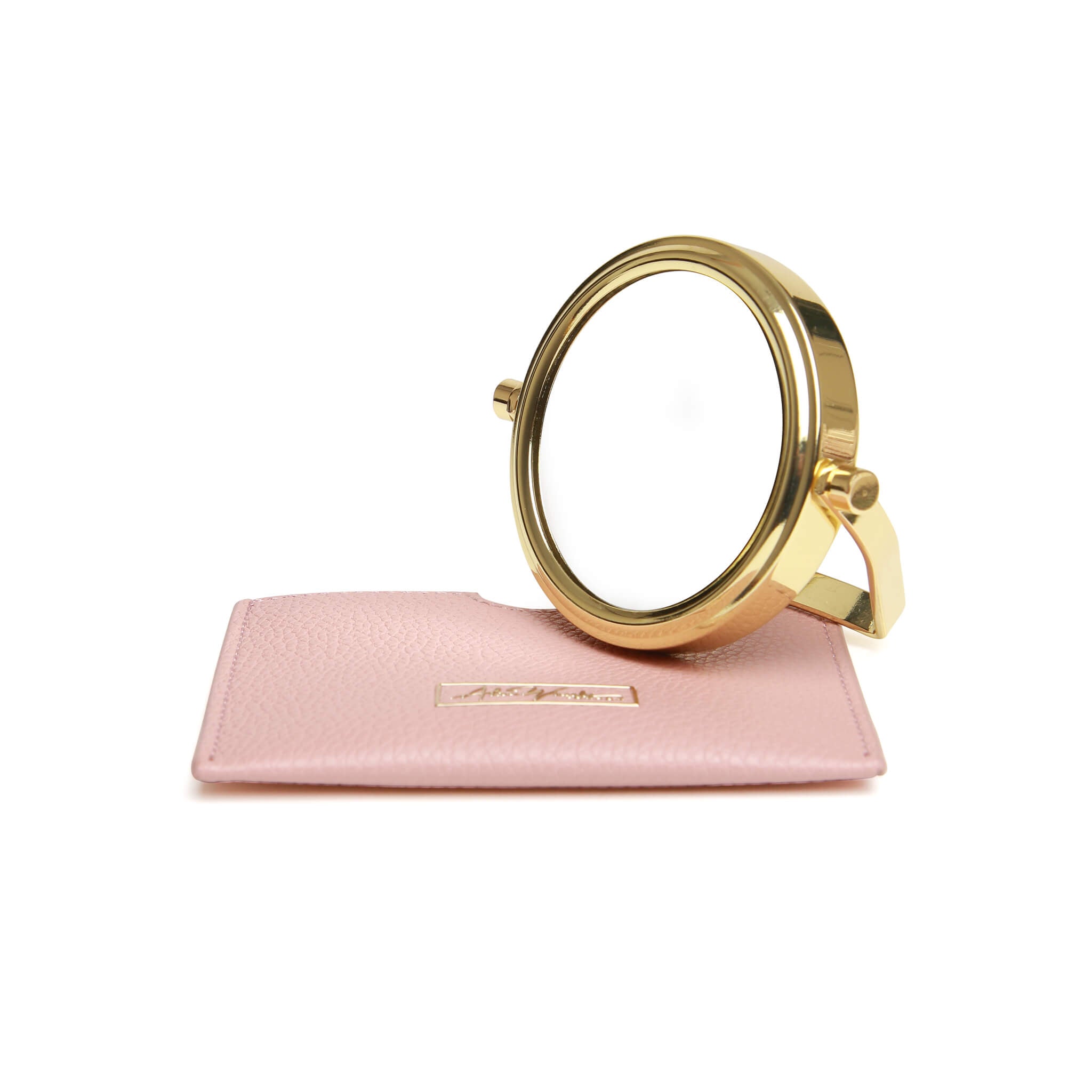 Pink - Mirror & Pouch - 7x Magnification