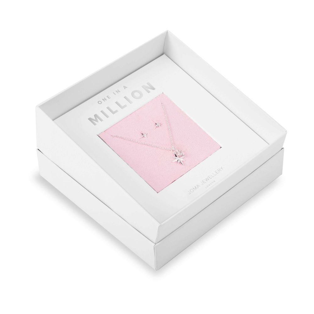 Sentiment Set -One In A Million -Silver Necklace and Earrings