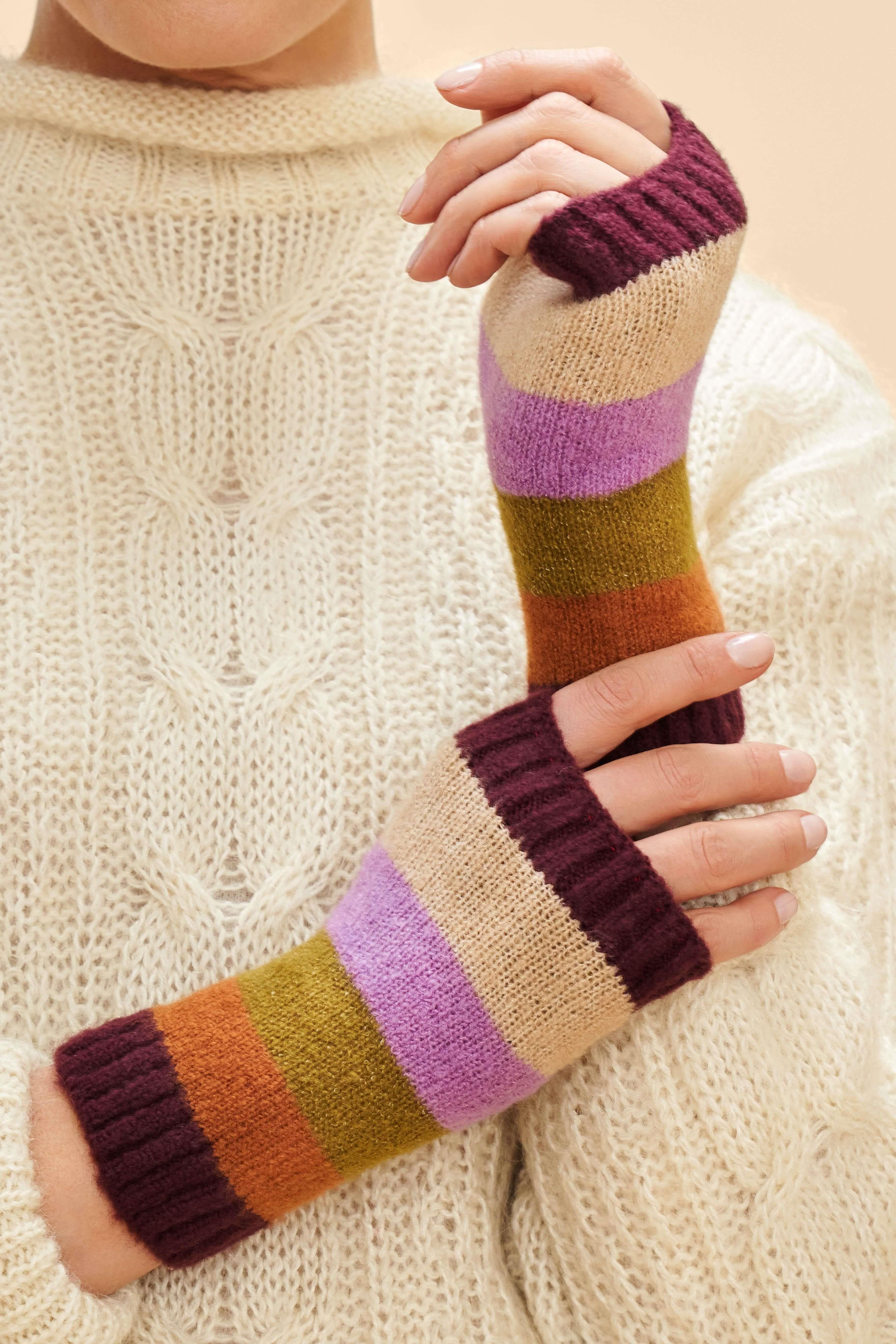 Ladies Lilia Wrist Warmers - Vintage Mix