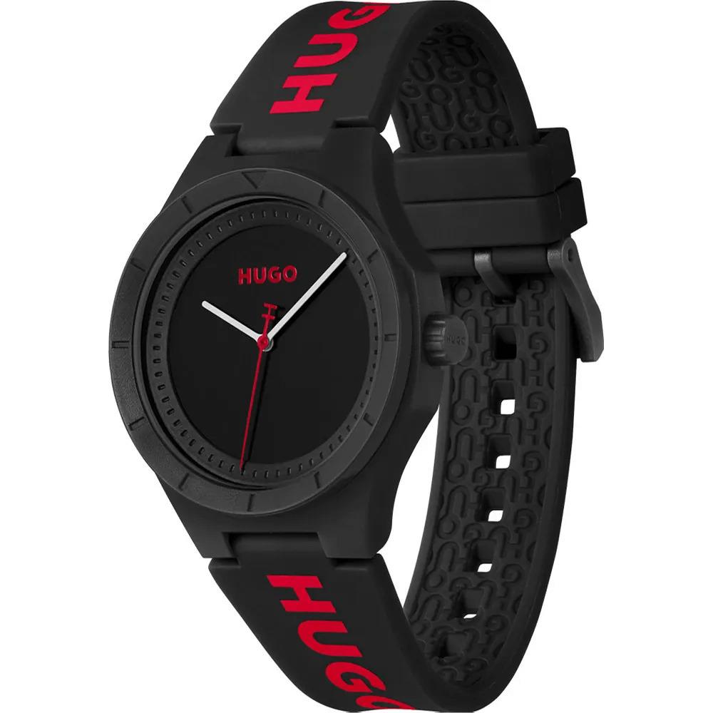 #LIT Black Dial With Black Silicone Strap Mens Watch