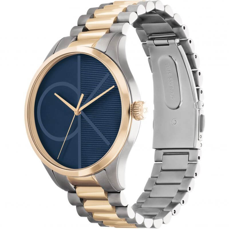 Iconic Blue CK Dial Two Tone Bracelet Unisex Watch