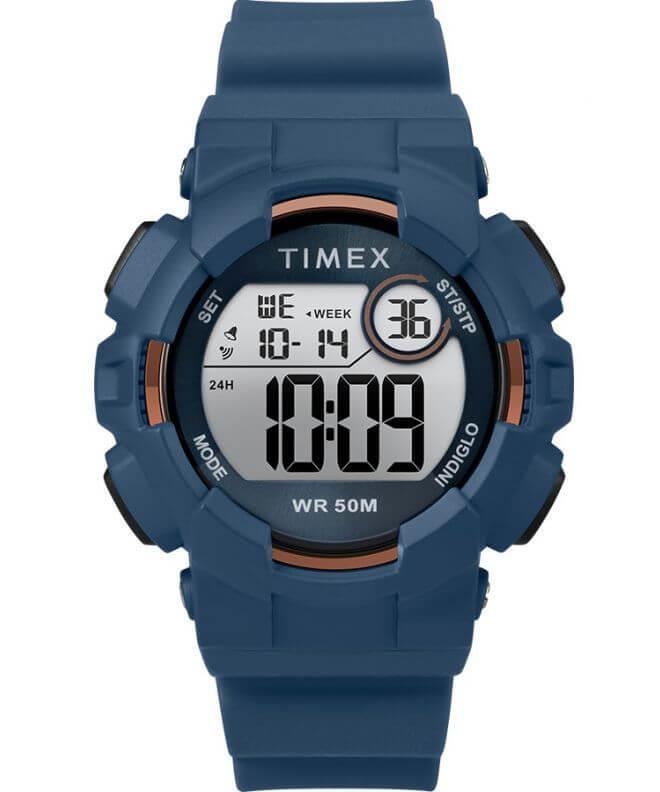 Blue Silicone Unisex Digital Watch