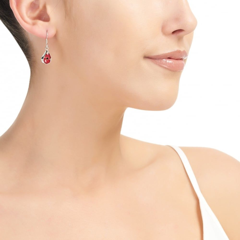 Silver Earrings - Poppy - Teardrop - Extra Small