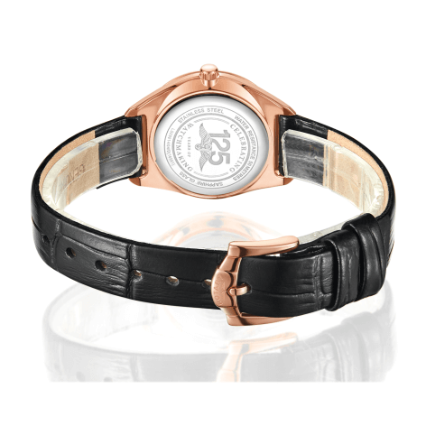Ladies Leather Rose Gold Watch