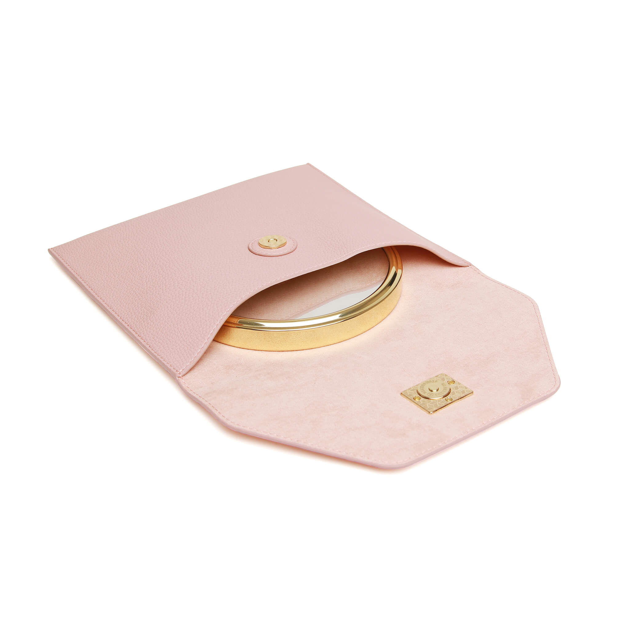 Pink - Travel Mirror & Case - 7x Magnification