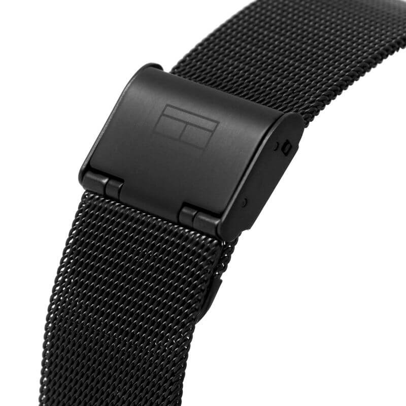 Lidia Black Dial Black Mesh Bracelet Ladies Watch